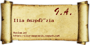 Ilia Aszpázia névjegykártya